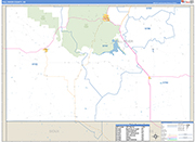 Fall River Wall Map Basic Style